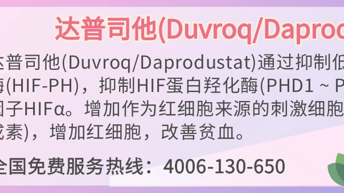 医生正在为慢性肾病患者解读达普司他用药方案